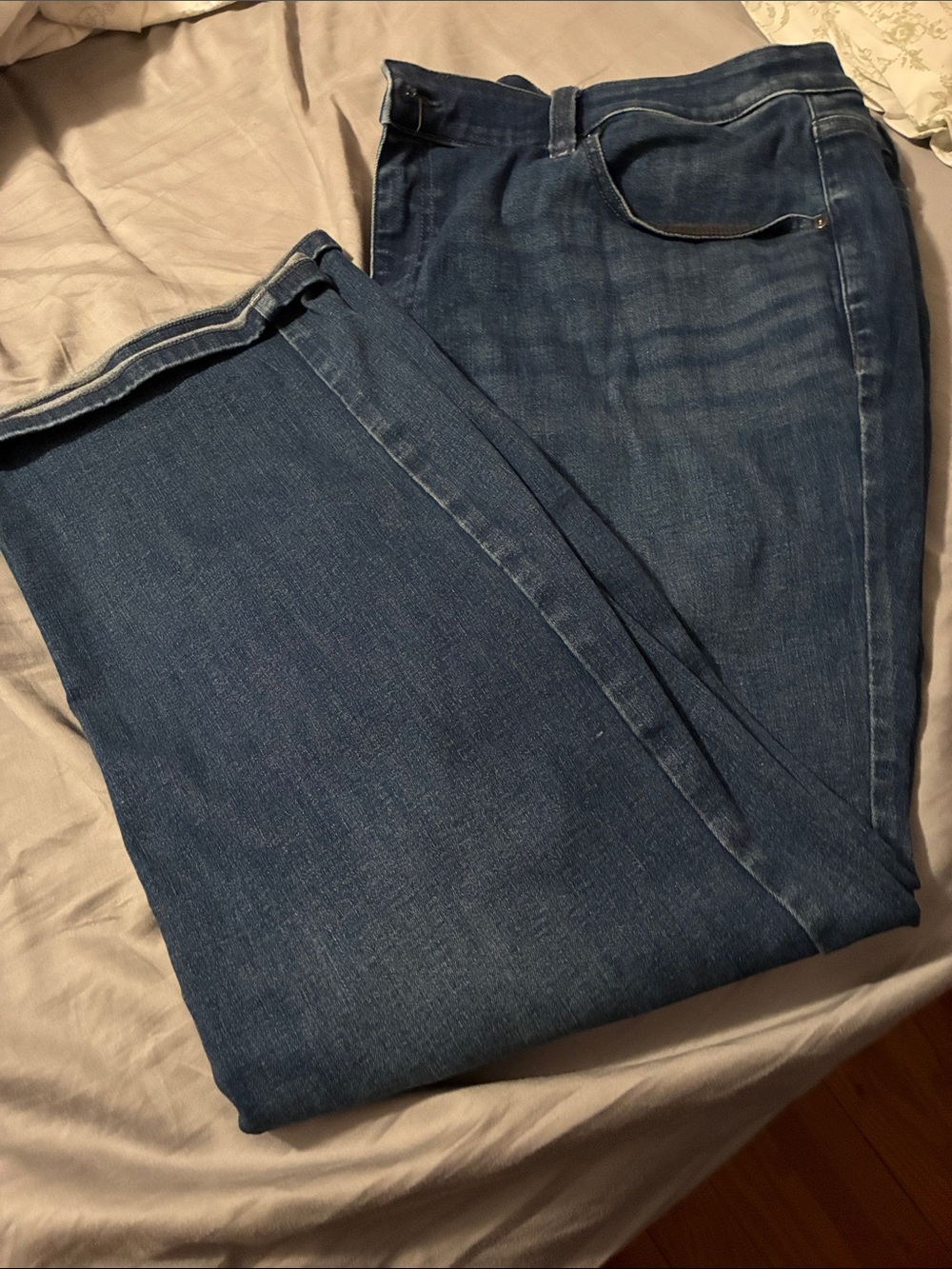 Lane Bryant women’s Straight Jeans in Deep Blue Wash